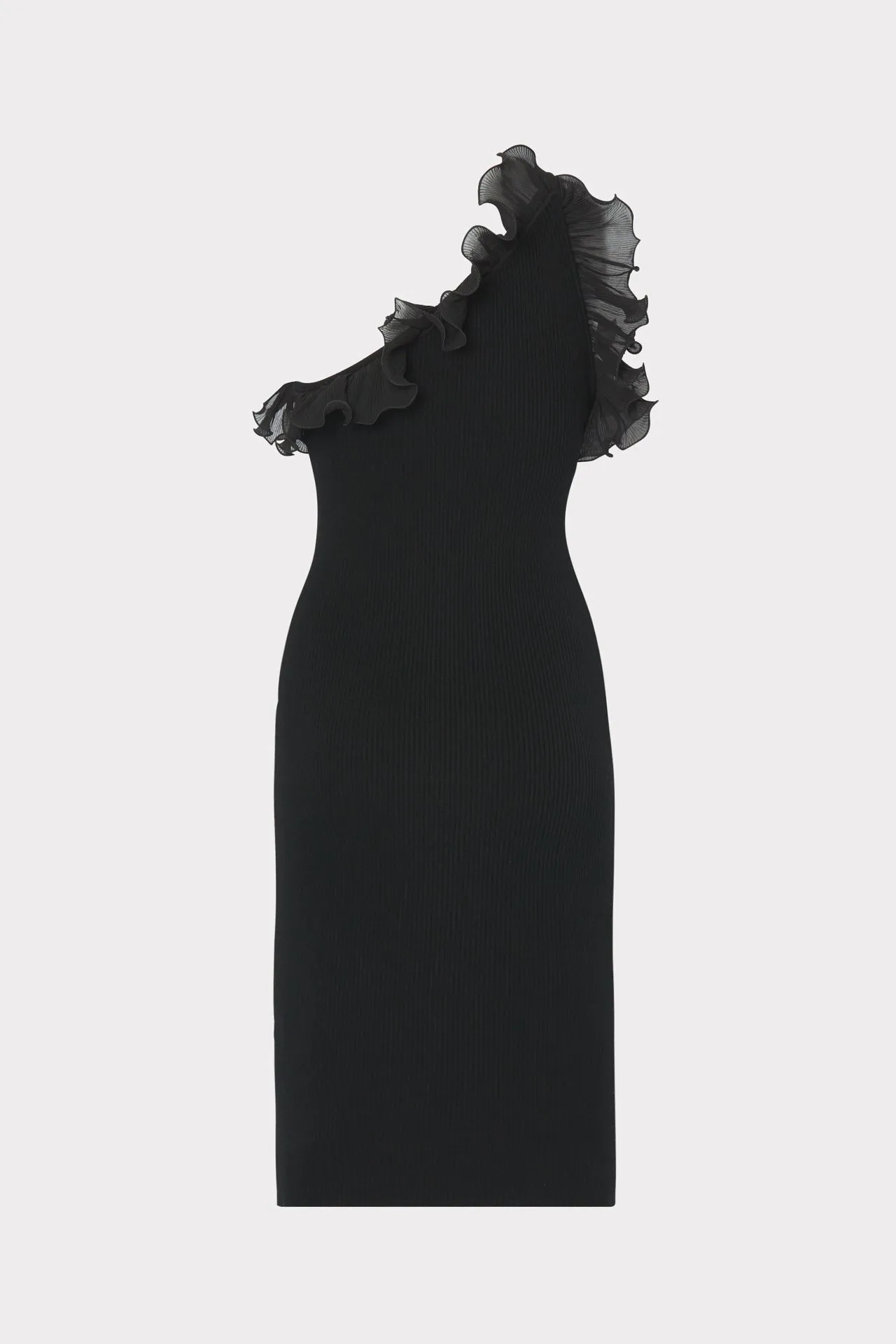 Scallop Ruffle One Shoulder Dress sold by Milly product image thumbnail 4
