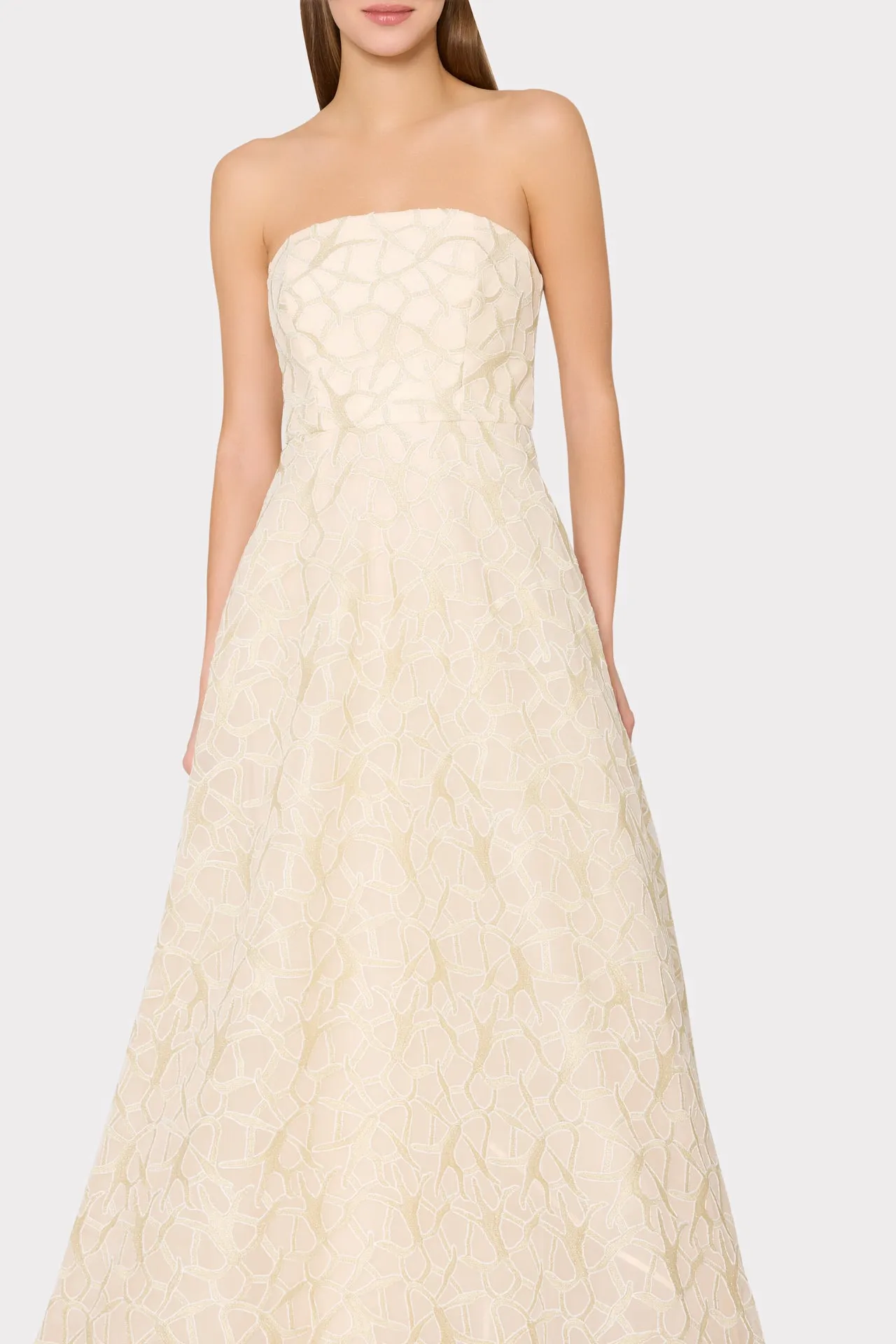 Sonja Curled Lace Gown sold by Milly product image thumbnail 4