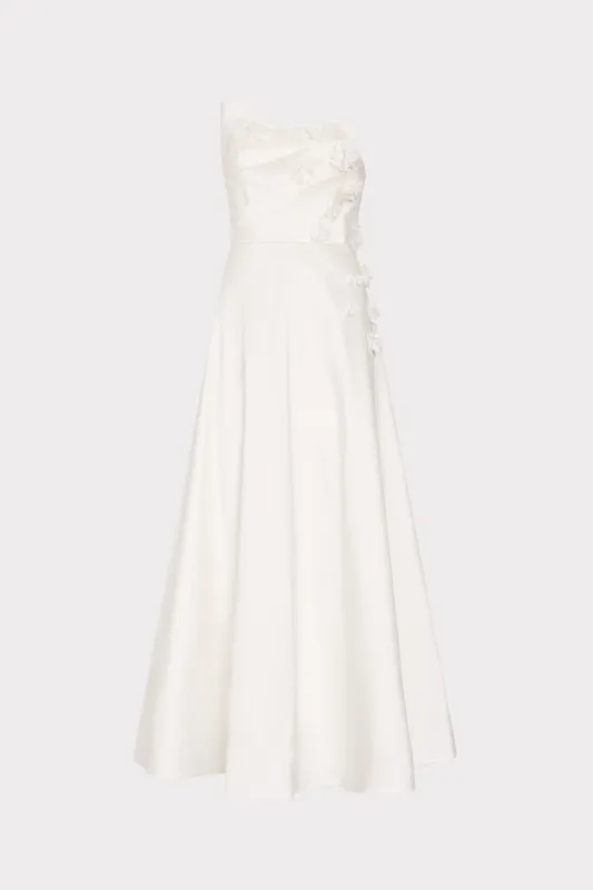 Cynthia Taffeta Flower Embroidered Dress made by Milly