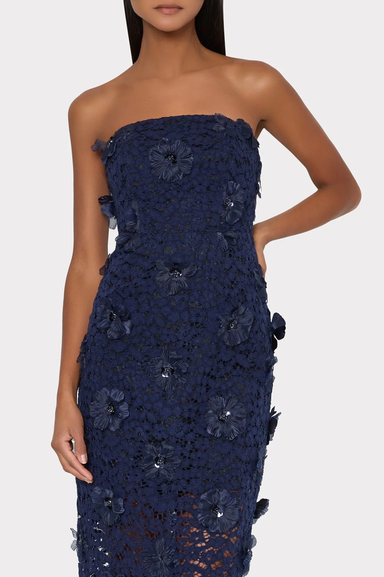 Kait Floral Sequin Dress sold by Milly product image thumbnail 4