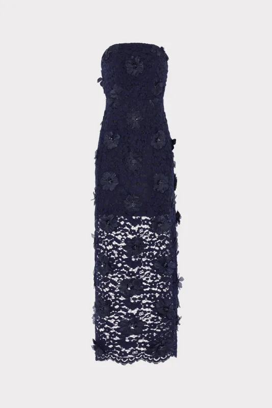 Kait Floral Sequin Dress made by Milly