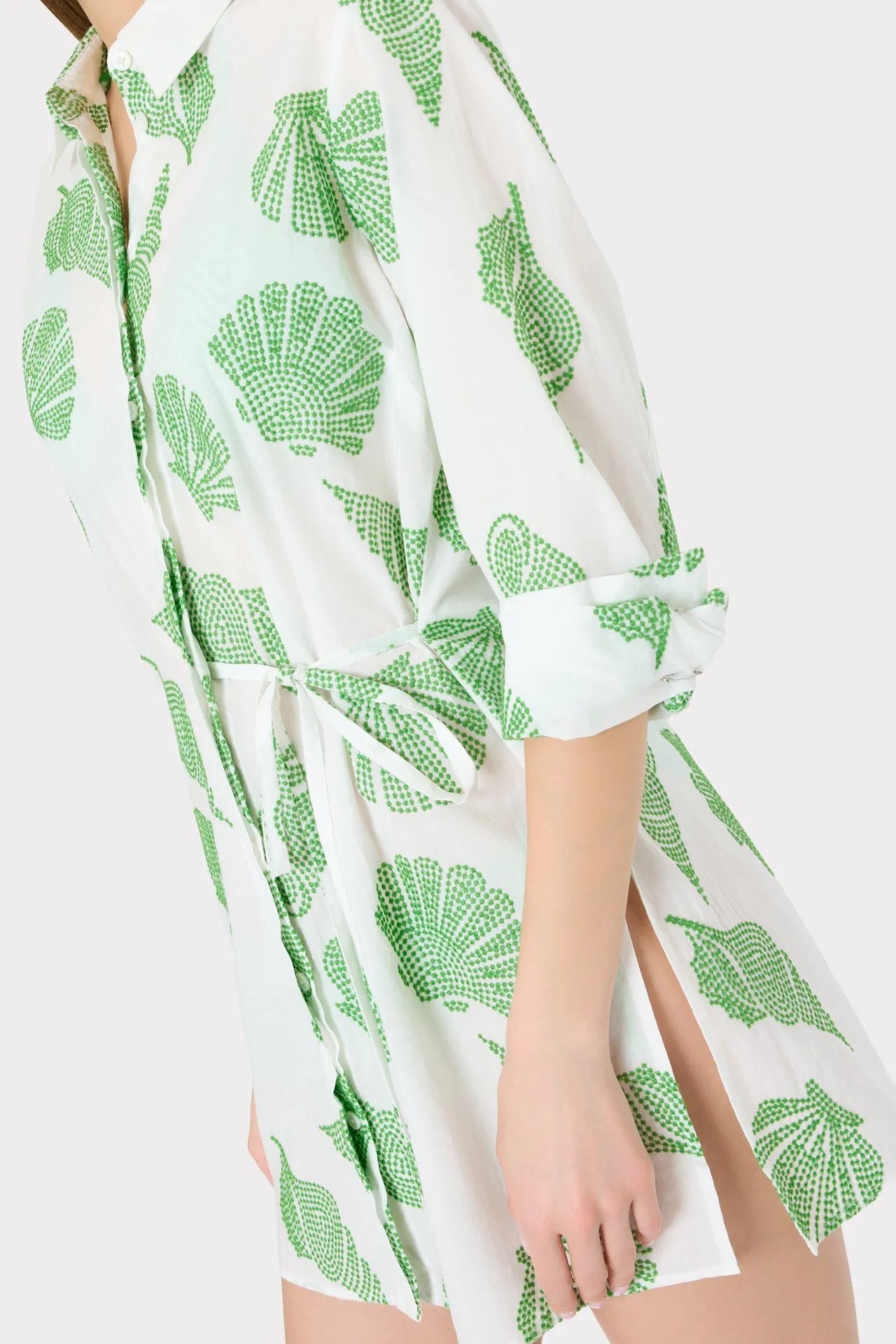 Cleo Embroidered Cover-Up Mini Dress sold by Milly product image thumbnail 4