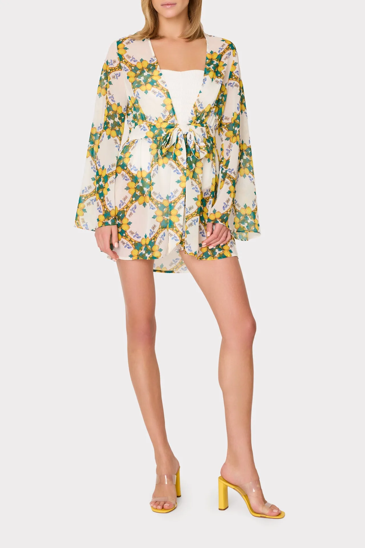 Jessie Lemon Tile Mini Coverup sold by Milly product image thumbnail 4