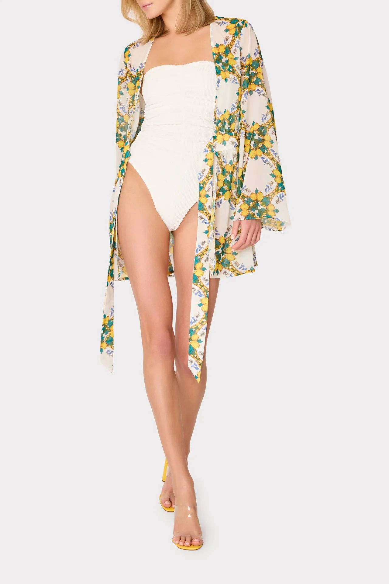 Jessie Lemon Tile Mini Coverup sold by Milly product image thumbnail 2