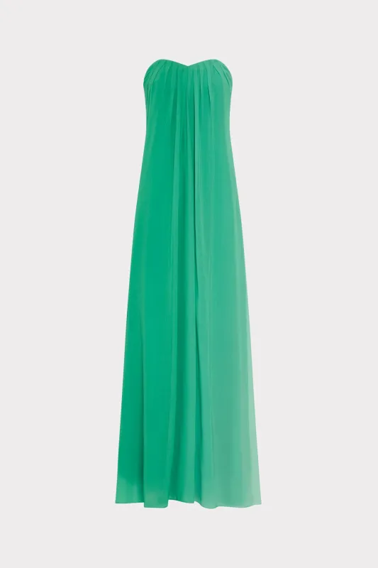 Sunset Stripe Strapless Dress made by Milly