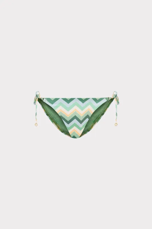 Metallic Chevron Bikini Bottom made by Milly