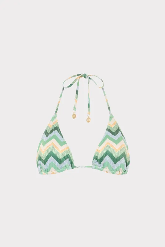 Metallic Chevron Bikini Top made by Milly