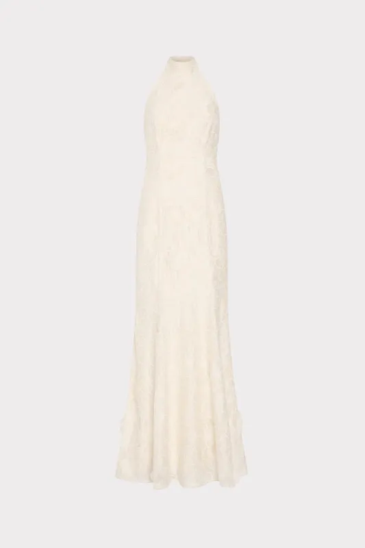 Josefina Embroidered Maxi Dress made by Milly