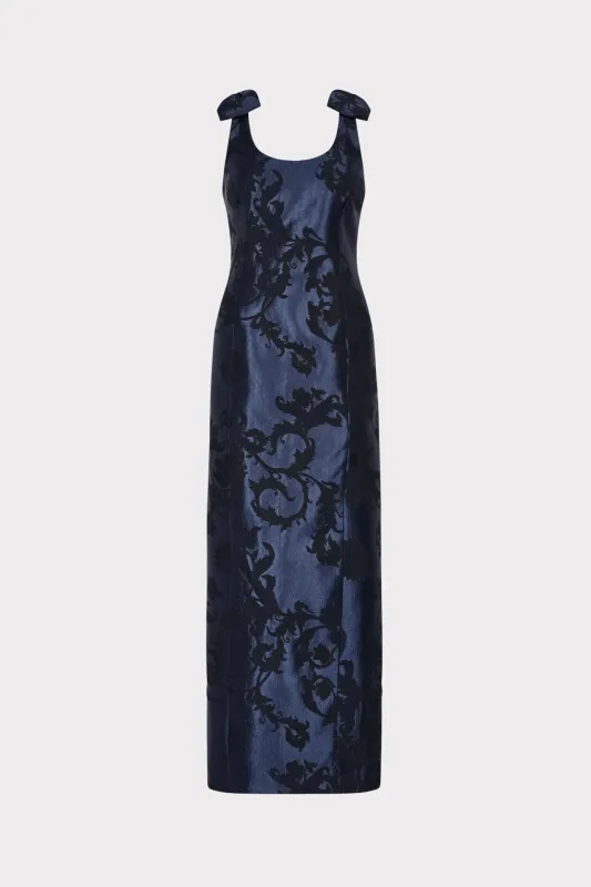 Kaelynn Floral Jacquard Dress made by Milly