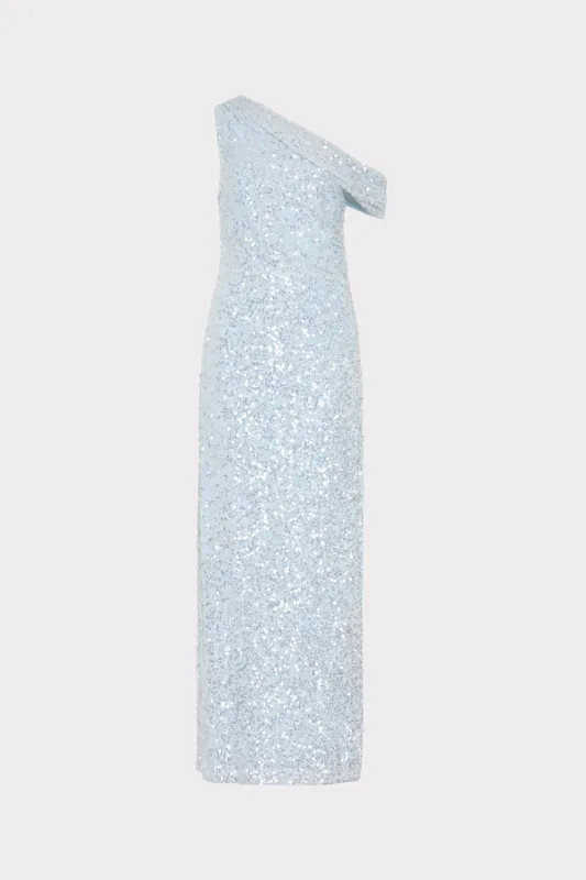Stevie Sequin Maxi Dress made by Milly