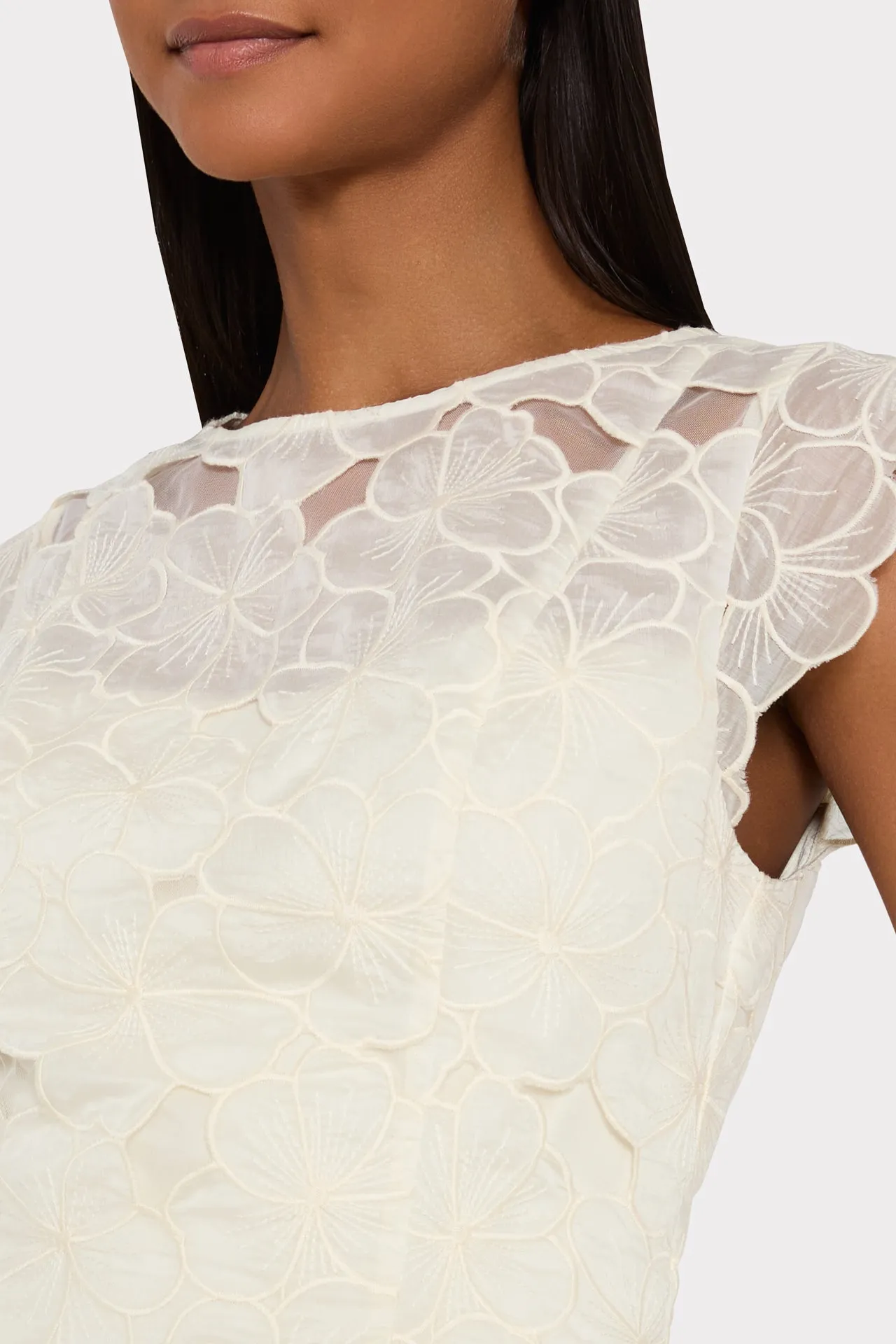Myla Embroidered Mini Dress sold by Milly product image thumbnail 4