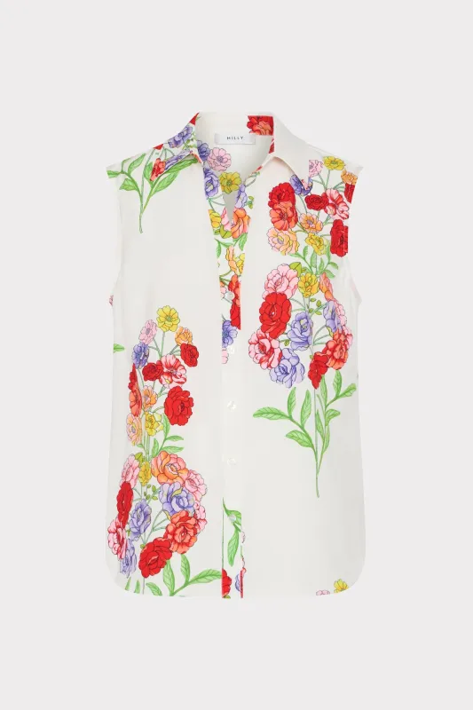 Josephine Printed Blouse made by Milly