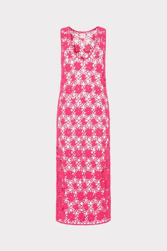 Crochet Midi Cover-Up Dress made by Milly