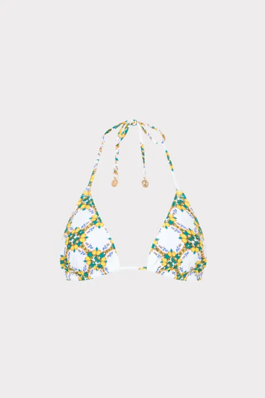 Lemon Tile Bikini Top made by Milly