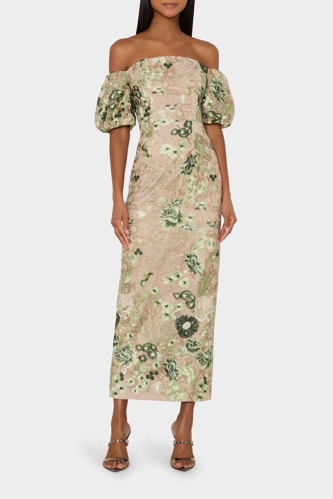Nene Embroidered Mesh Dress sold by Milly product image thumbnail 3