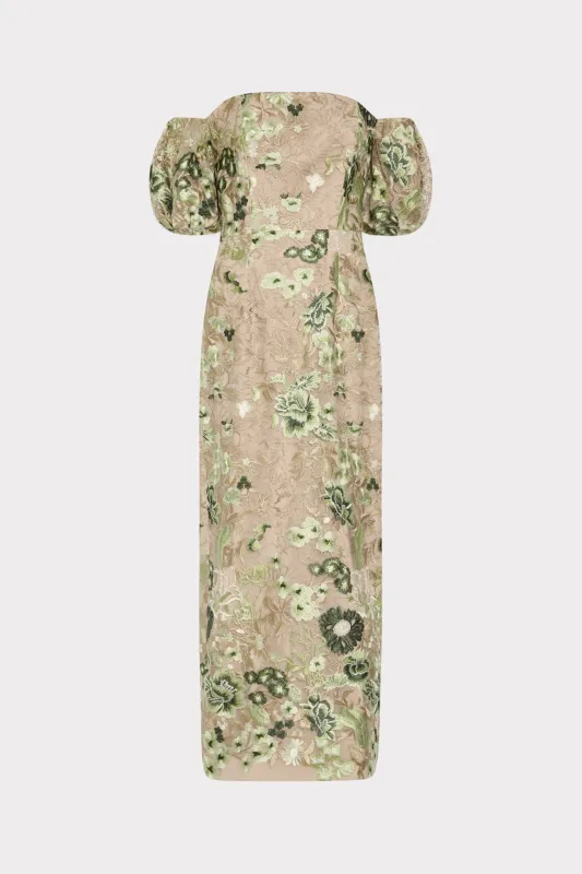 Nene Embroidered Mesh Dress made by Milly