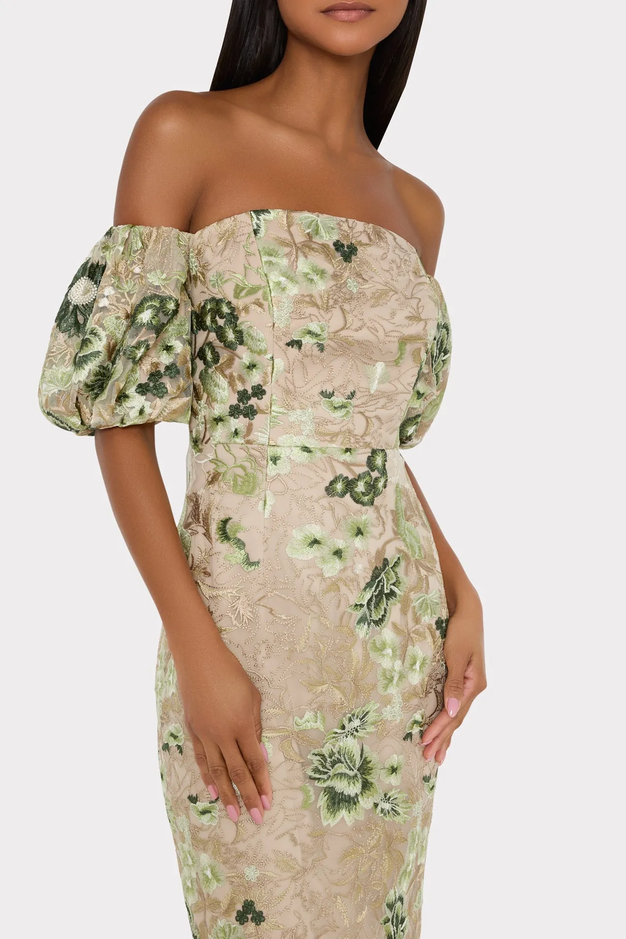 Nene Embroidered Mesh Dress sold by Milly product image thumbnail 2