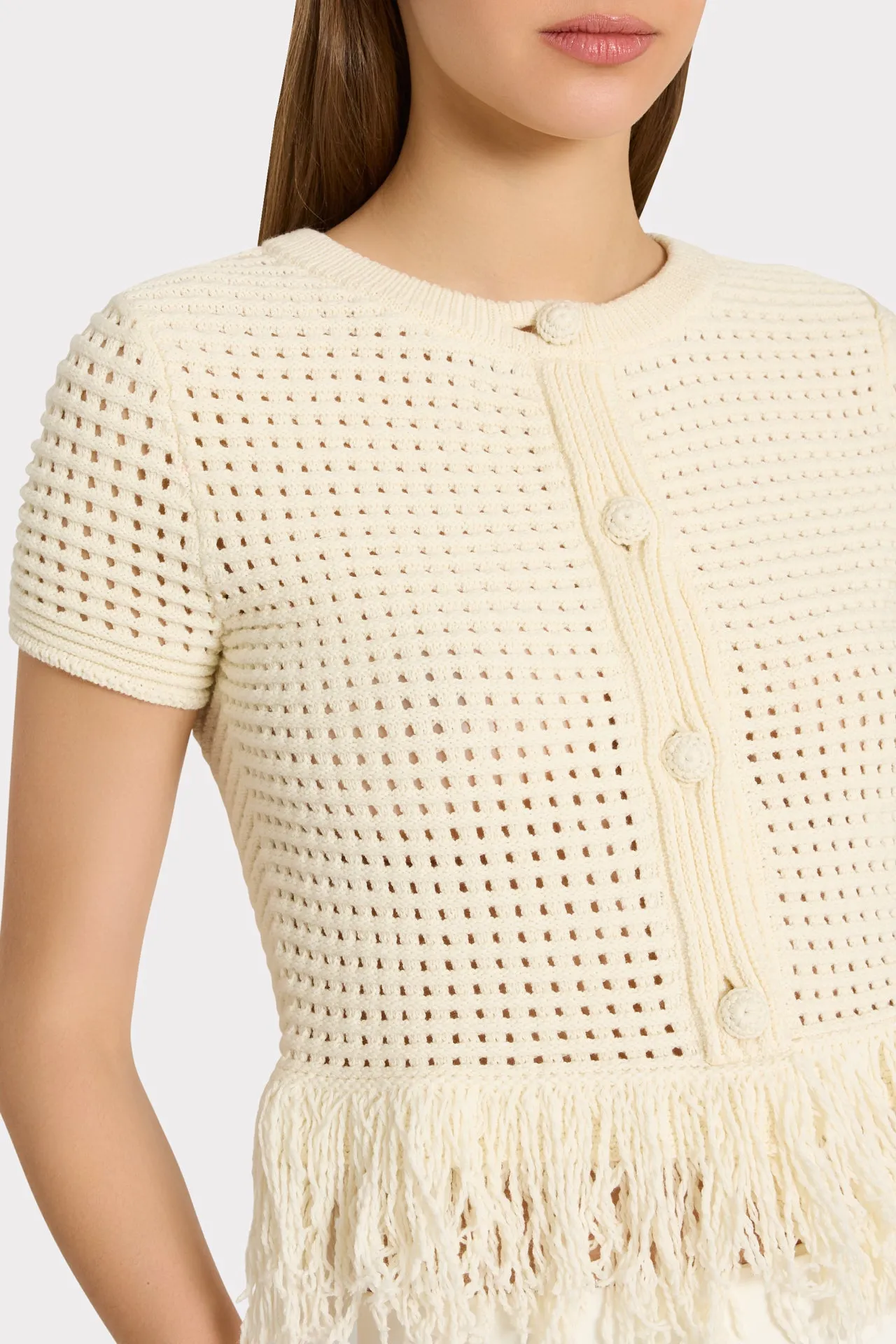 Ker Textured Cardigan sold by Milly product image thumbnail 3