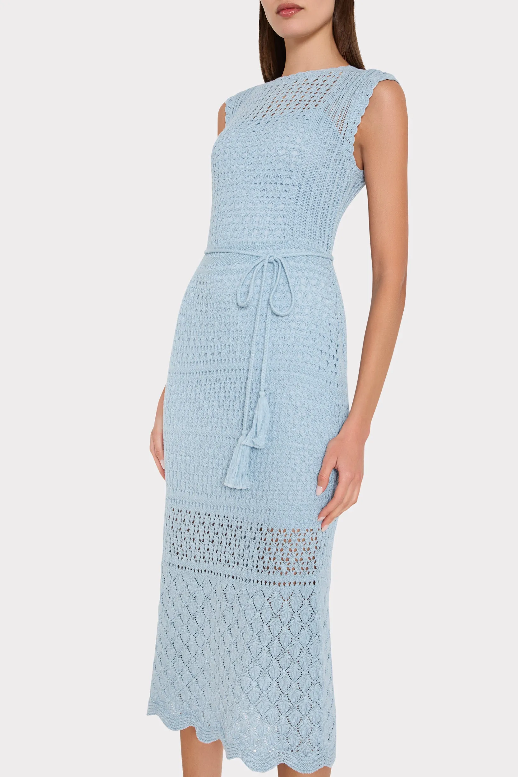 Kai Crochet Midi Dress sold by Milly product image thumbnail 3