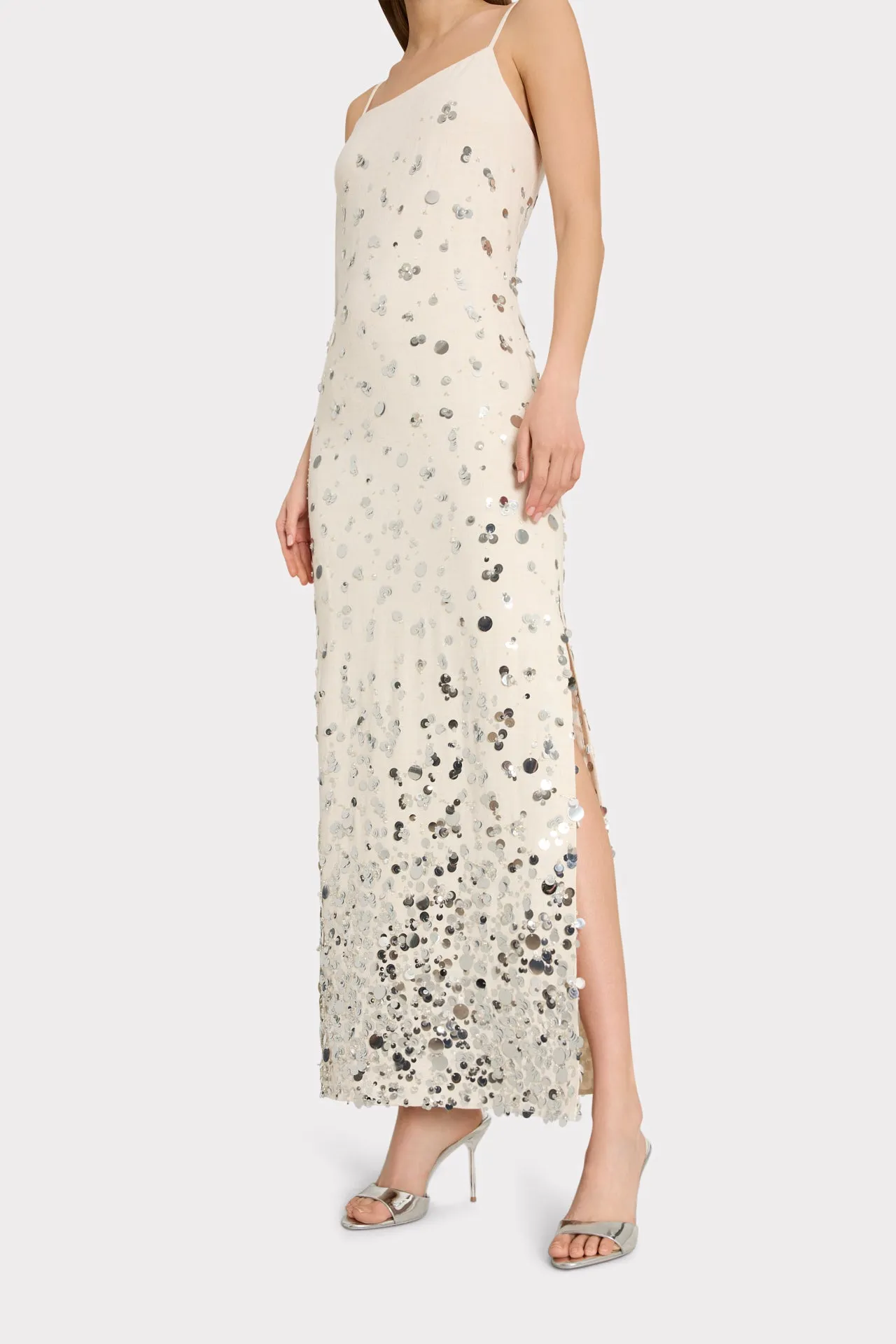 Lily Sequin Linen Dress sold by Milly product image thumbnail 3