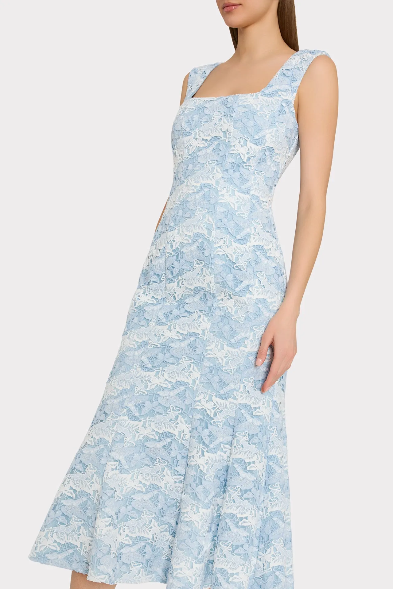 Meg Butterfly Lace Midi Dress sold by Milly product image thumbnail 3