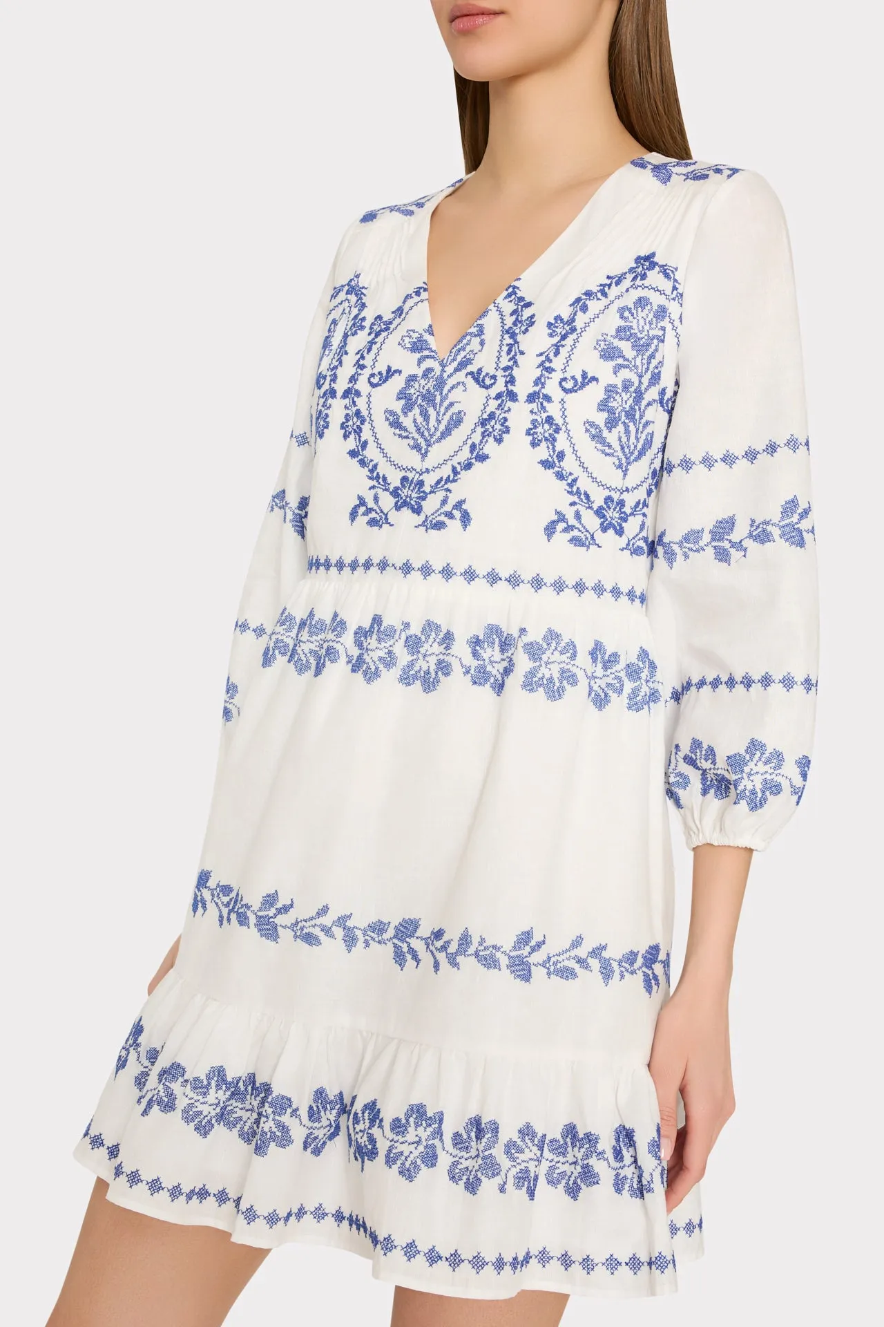Lene Embroidered Mini Dress sold by Milly product image thumbnail 3