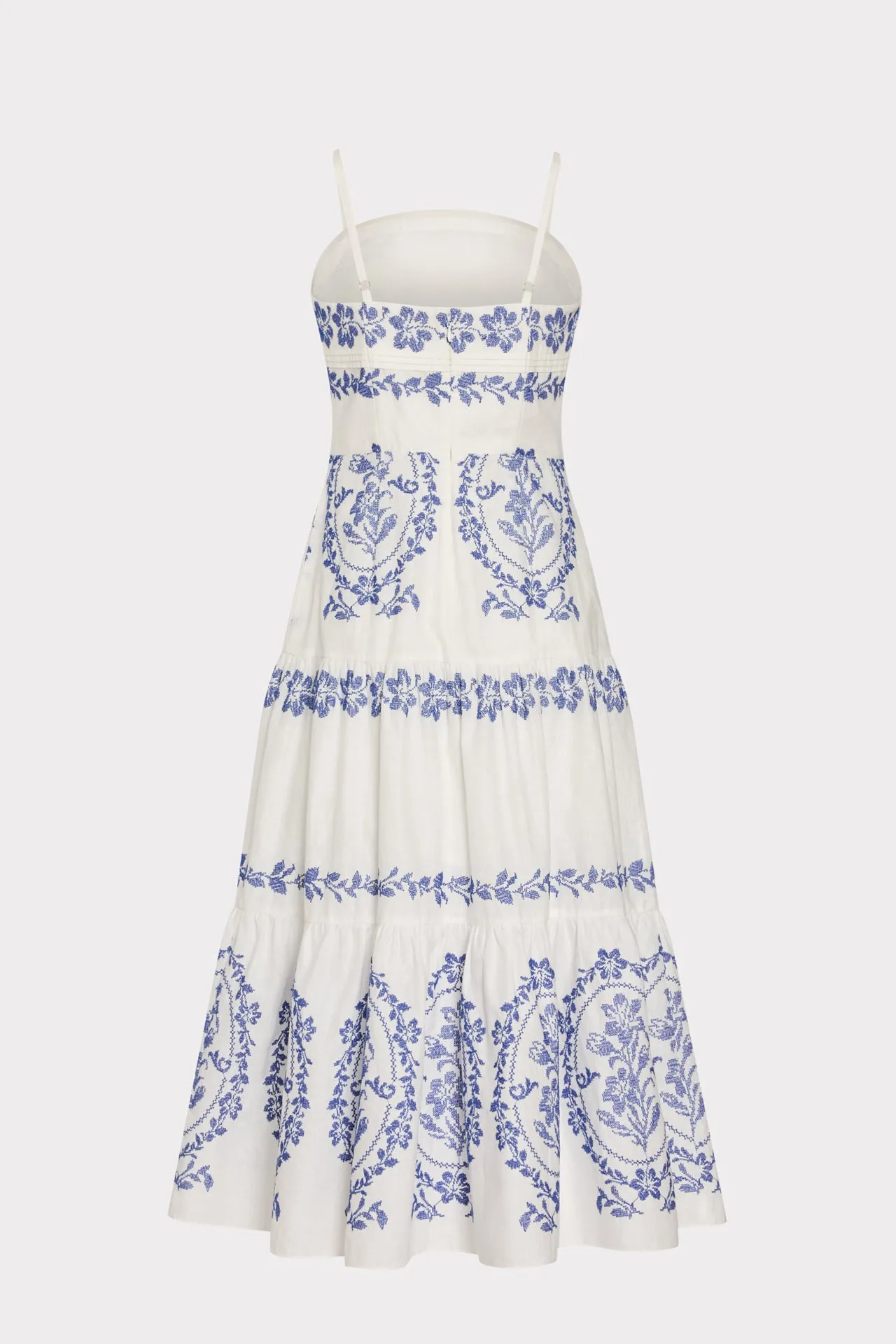 Lela Embroidered Midi Dress sold by Milly product image thumbnail 5