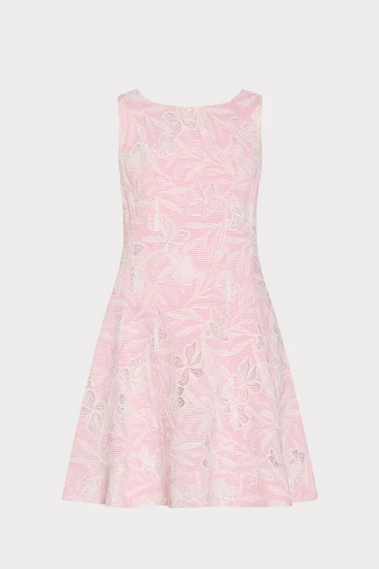 Poppy Embroidered Mini Dress made by Milly