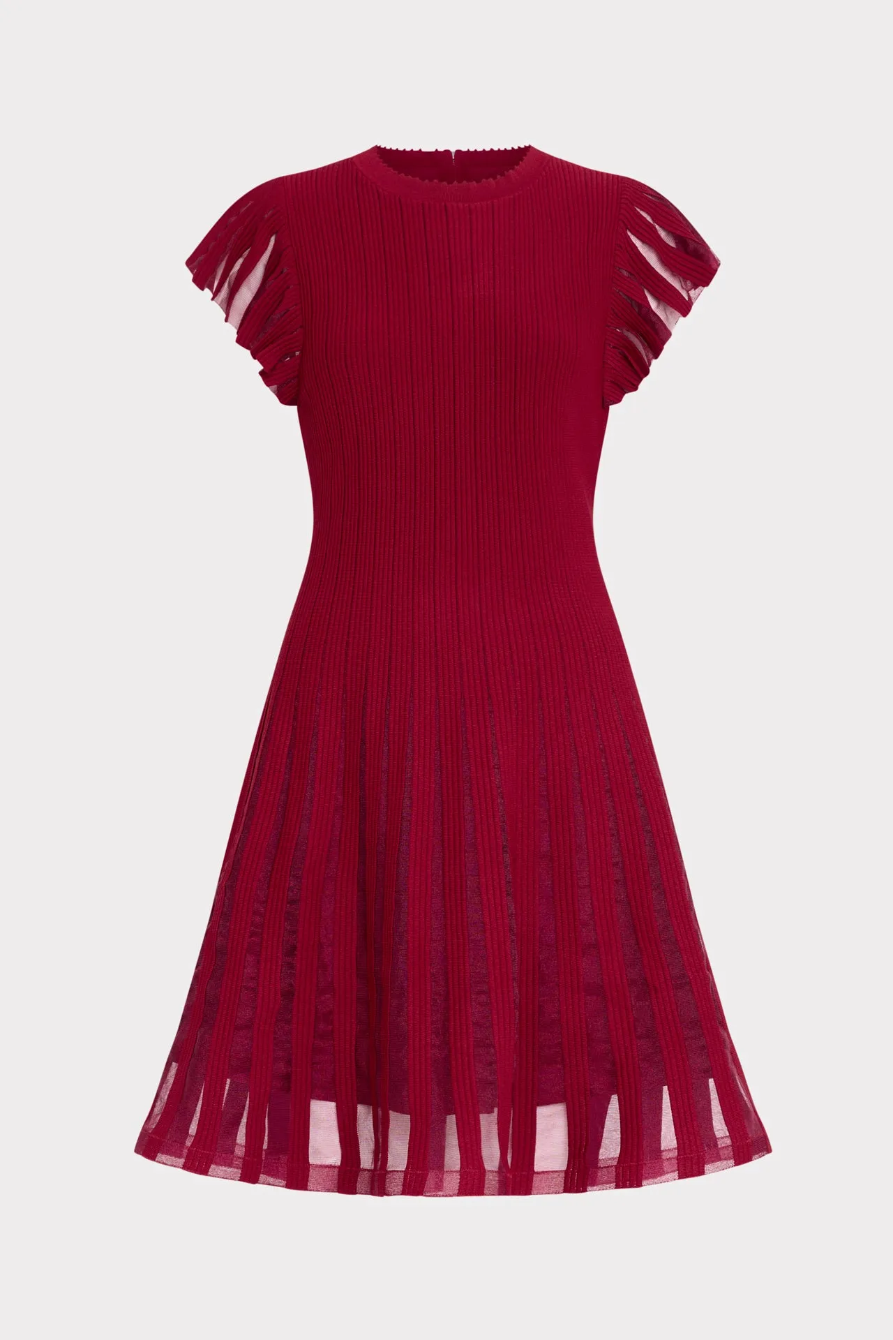 Sheer Flutter Sleeve Knit Dress sold by Milly