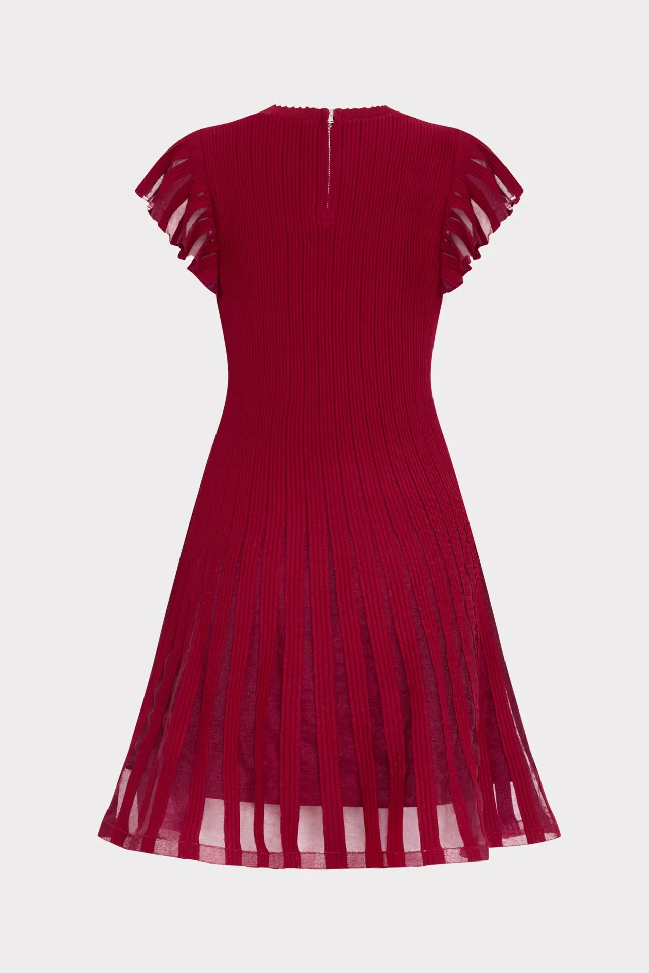 Sheer Flutter Sleeve Knit Dress sold by Milly product image thumbnail 5