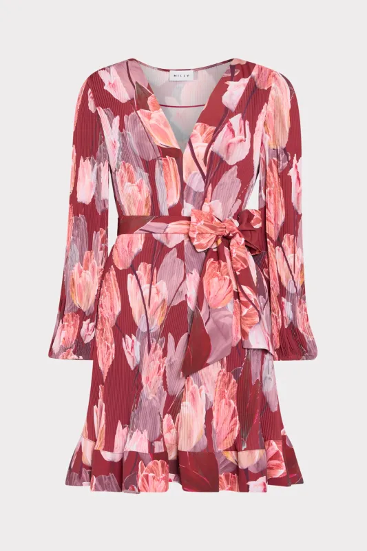 Liv Printed Pleated Dress made by Milly