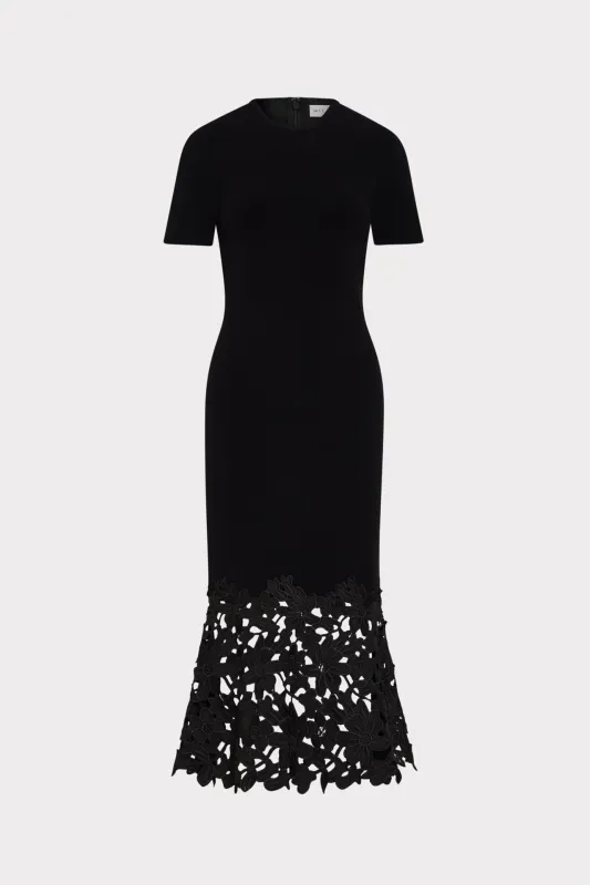 Halle Knit Midi Dress made by Milly