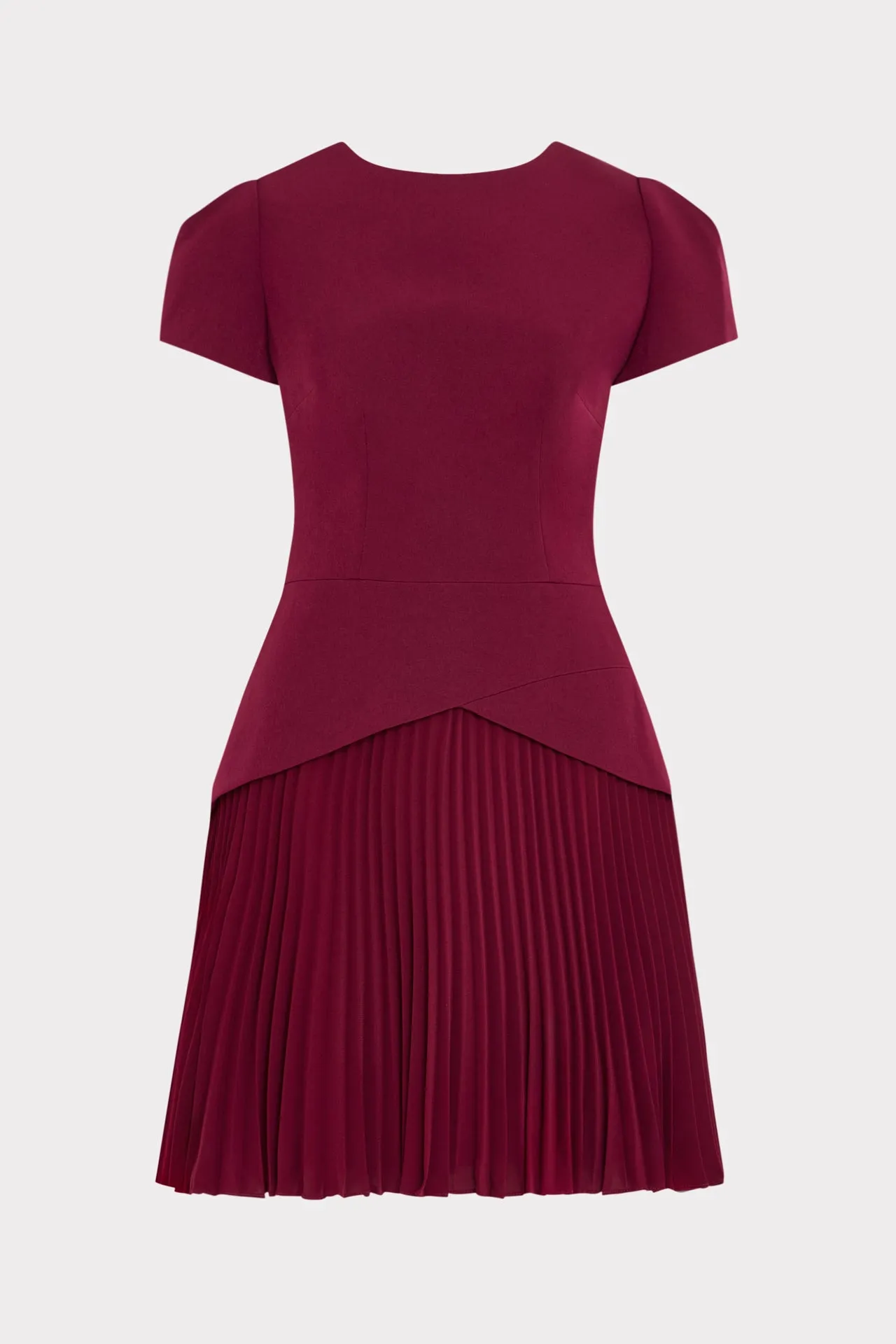 Haddy Pleated Short Sleeve Mini Dress sold by Milly