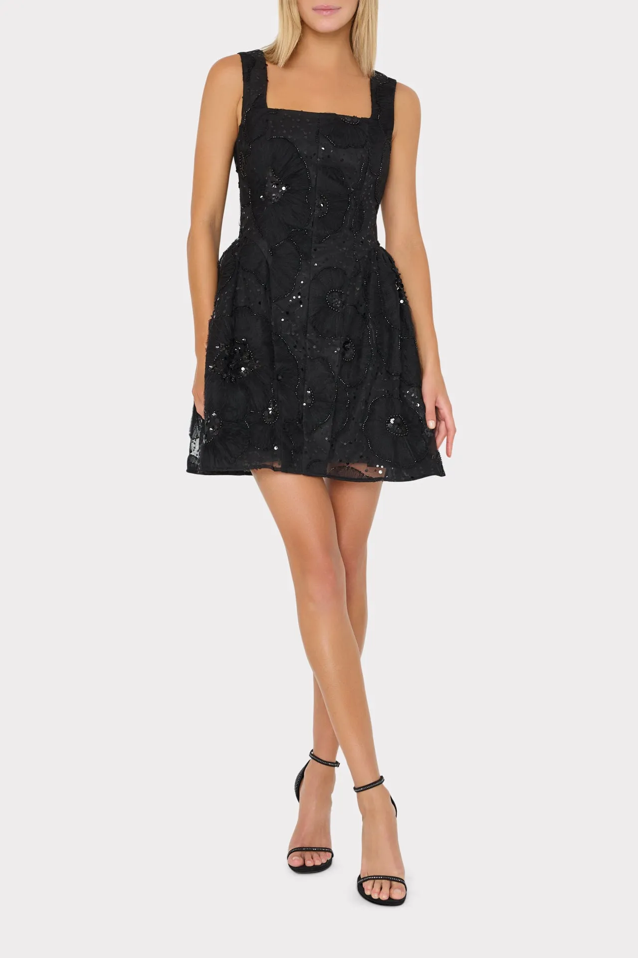 Erin Tulle Flower Beaded Mini Dress sold by Milly product image thumbnail 2