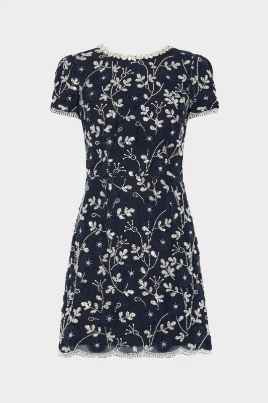 Daisy Silver Star Sequins Dress made by Milly