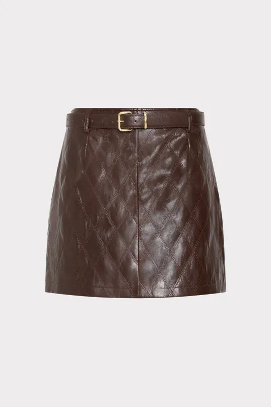 Eliza Faux Leather Mini Skirt made by Milly