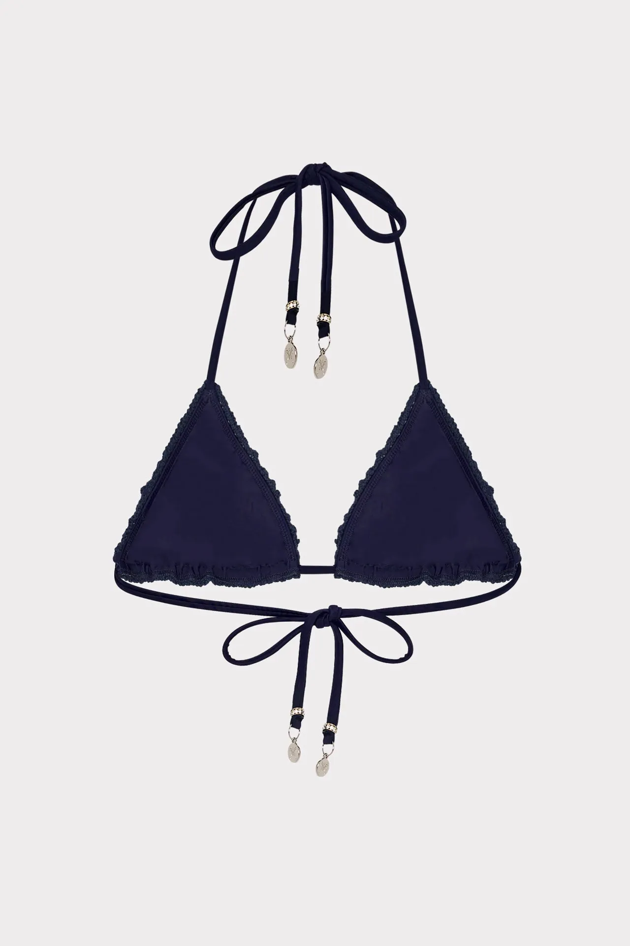 Glimmer Crochet Bikini Top With Crystal Applique sold by Milly product image thumbnail 4