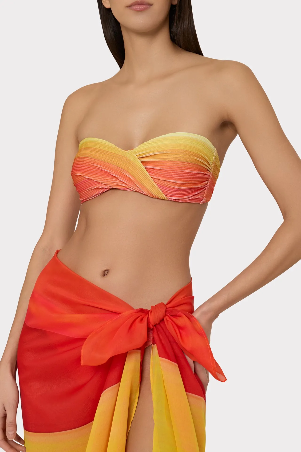 Sunset Stripe Chiffon Sarong sold by Milly product image thumbnail 3