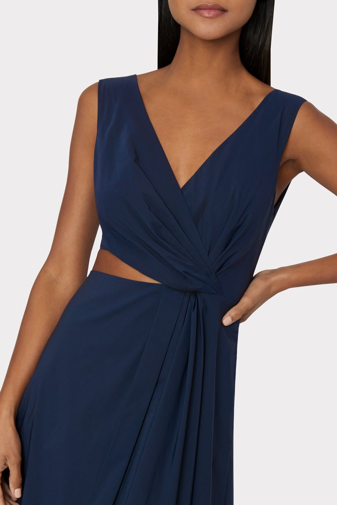 Nidra Stretch Poplin Cutout Maxi Dress sold by Milly product image thumbnail 3