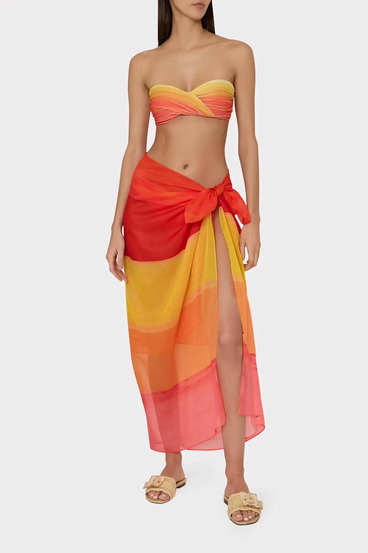 Sunset Stripe Chiffon Sarong sold by Milly product image thumbnail 2