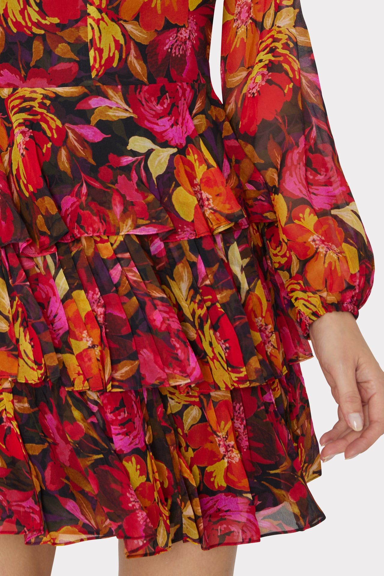 Iyla Fall Foliage Print Dress sold by Milly product image thumbnail 3