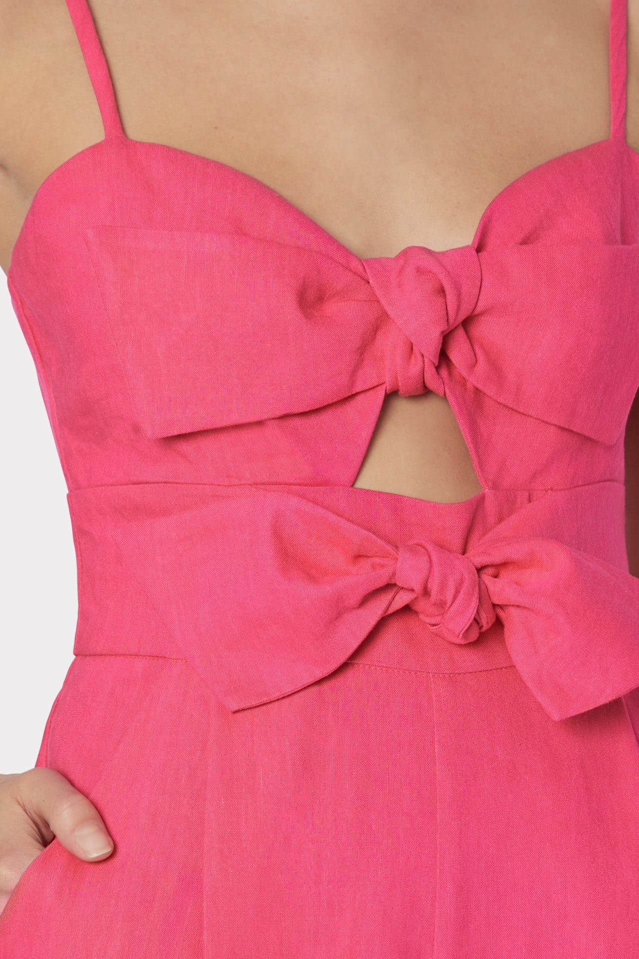 Anya Linen Romper sold by Milly product image thumbnail 3