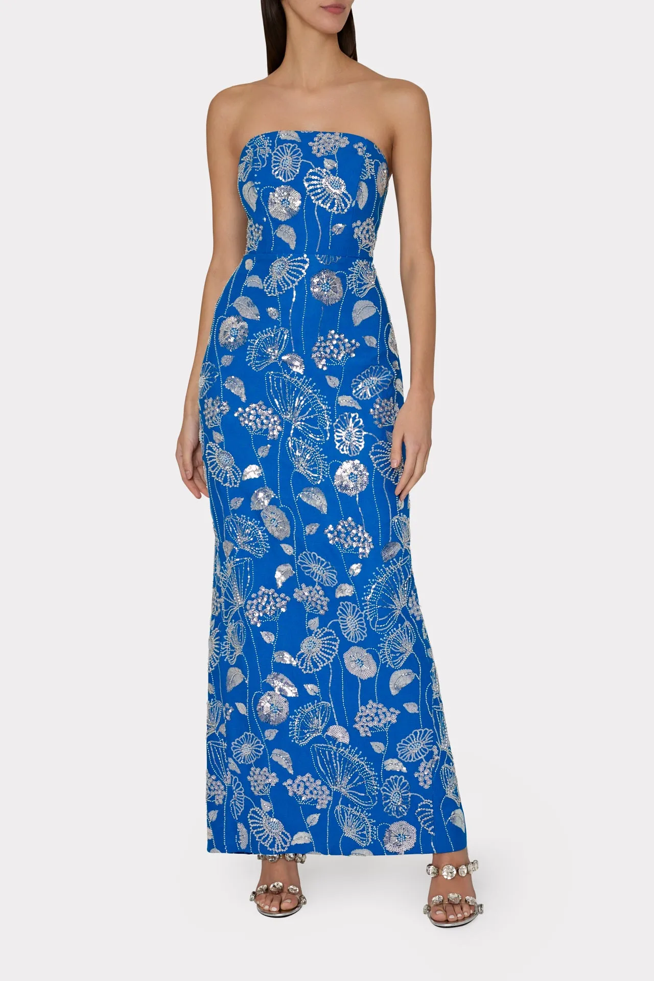 Orion Sequin Embellished Linen Dress sold by Milly product image thumbnail 2