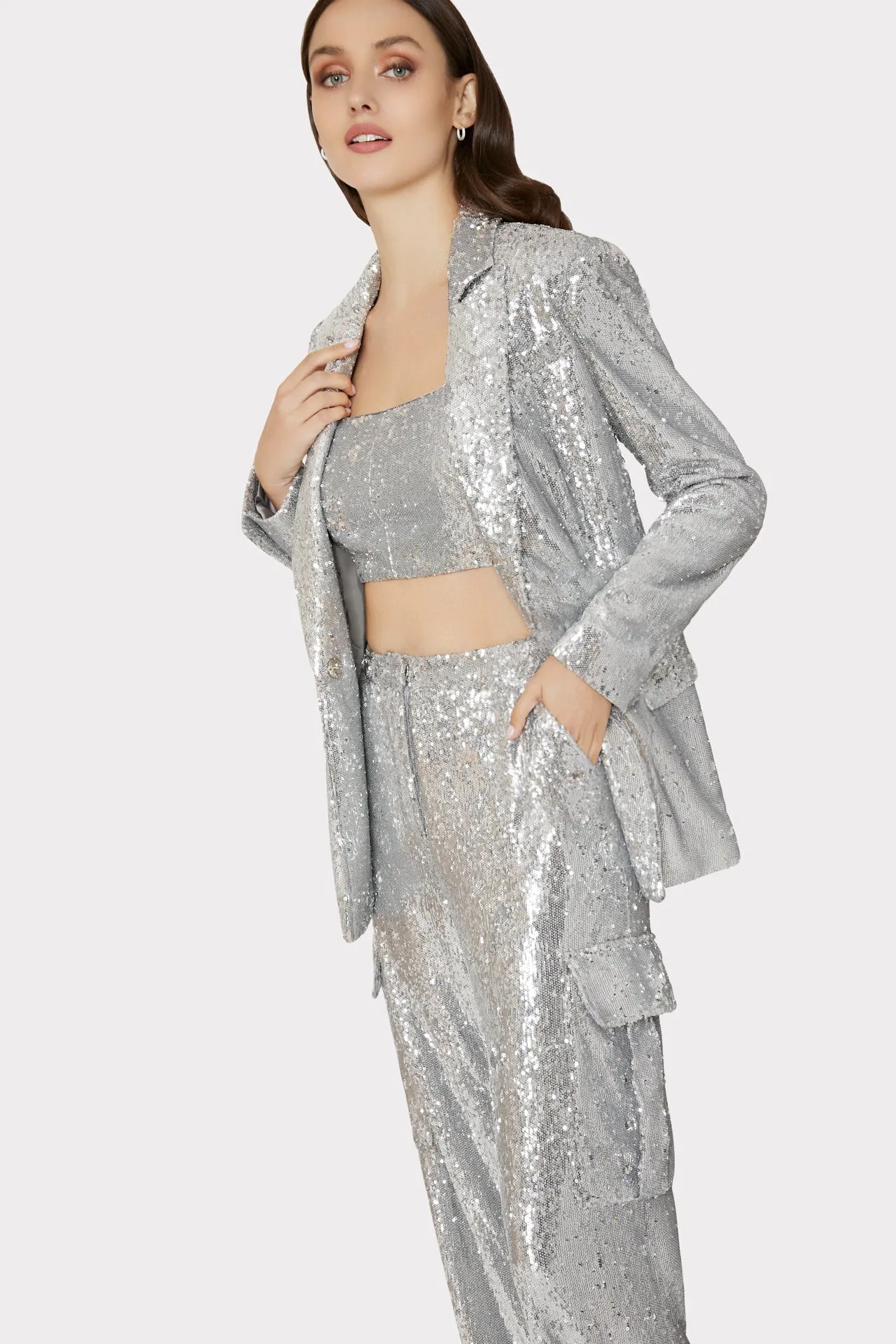 Saison Sequins Cargo Pants sold by Milly product image thumbnail 3