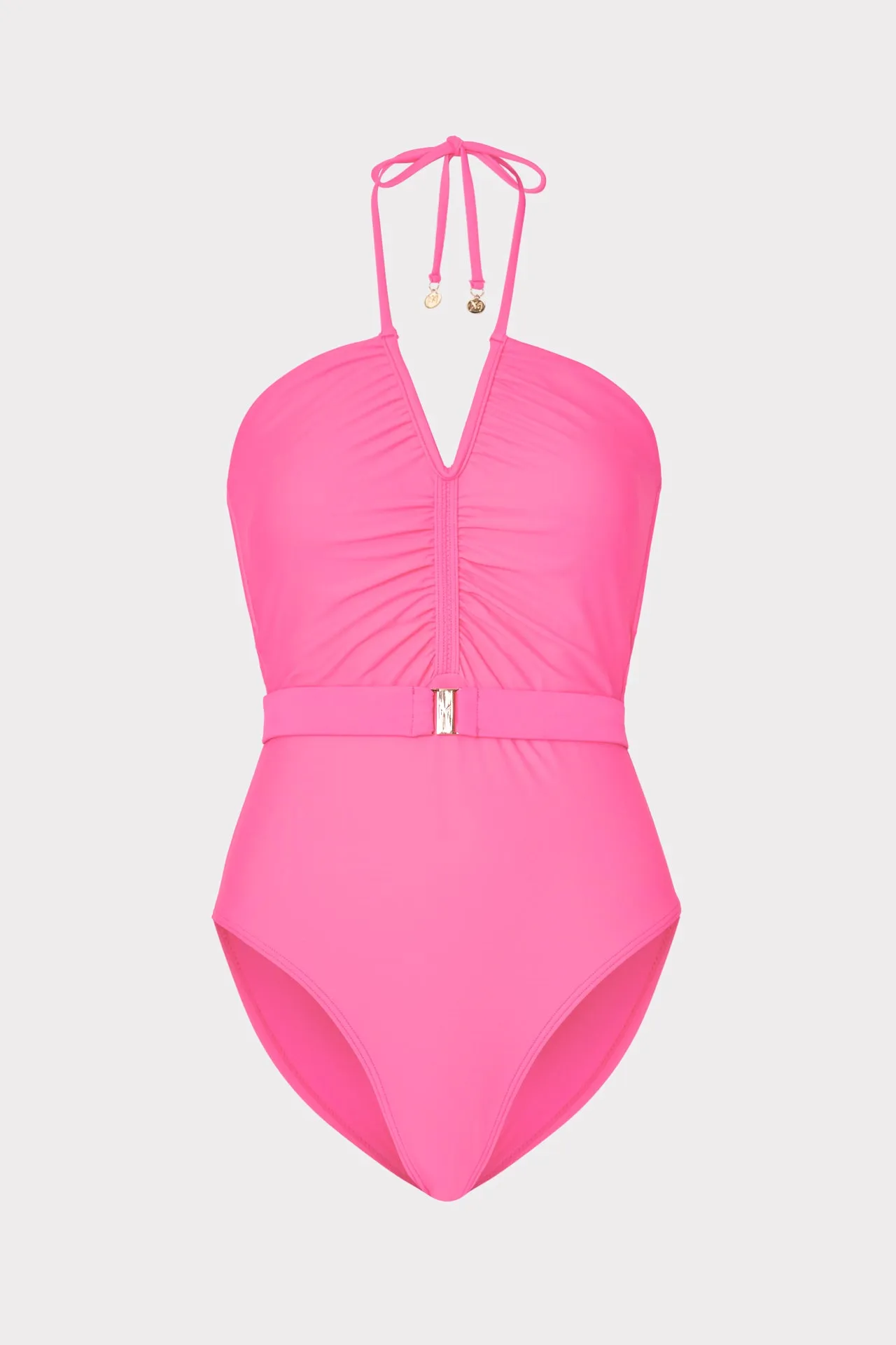Ruched Halter One Piece sold by Milly