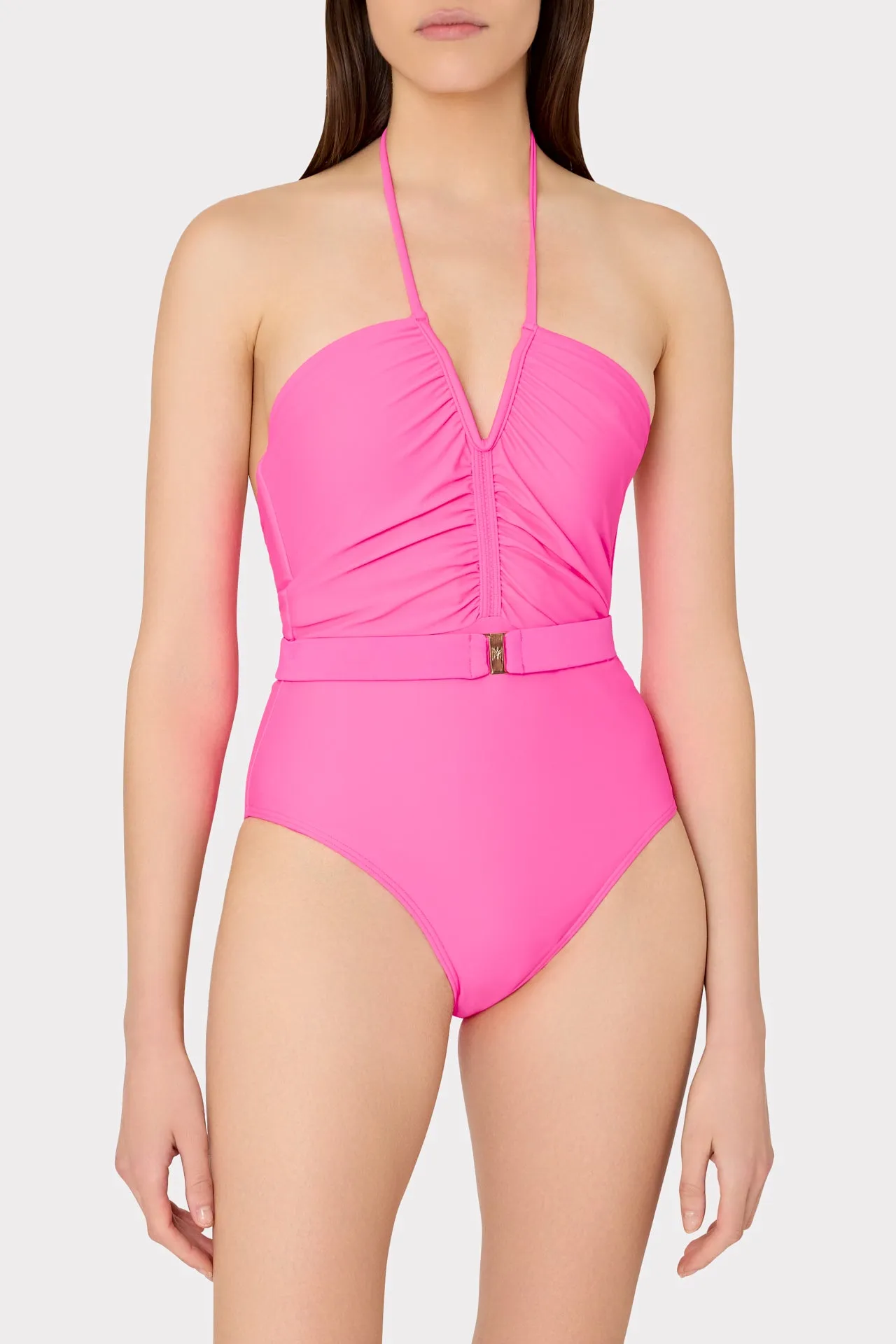 Ruched Halter One Piece sold by Milly product image thumbnail 2
