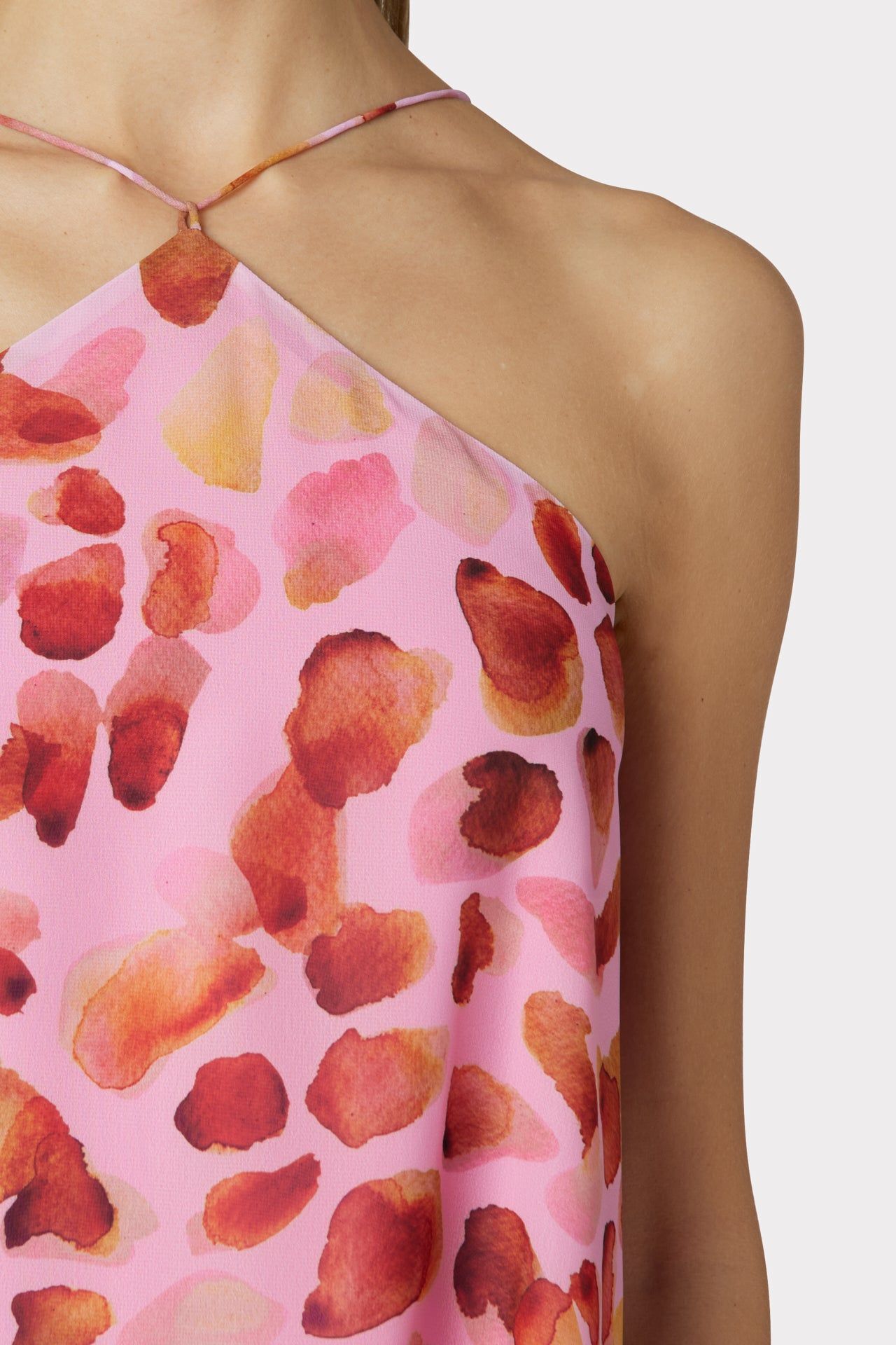 Billie Watercolor Leopard Halter Dress sold by Milly product image thumbnail 3