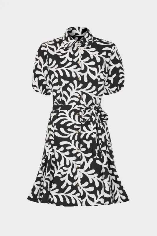 Spanish Vine Poplin Mini Dress sold by Milly