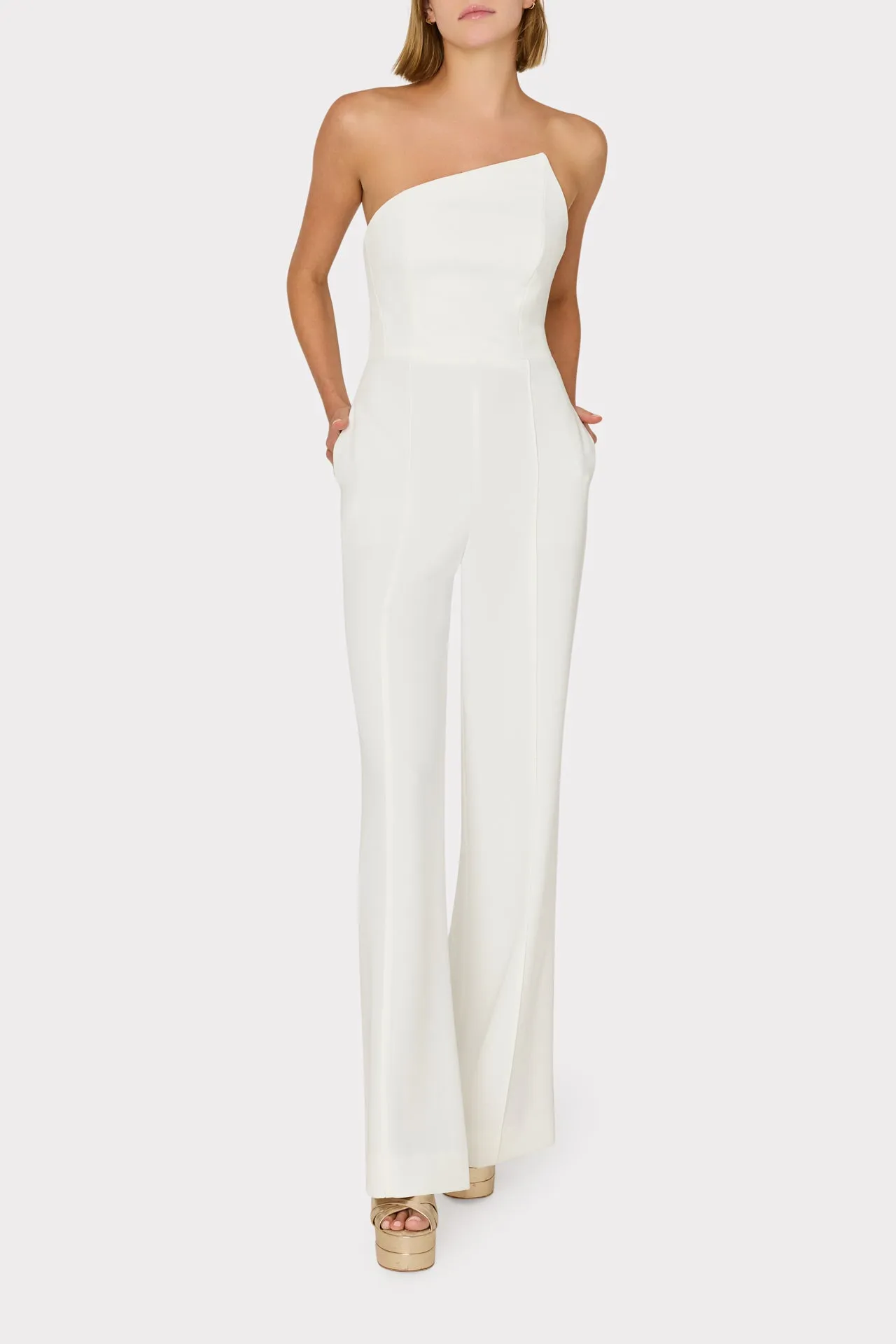 Atlas Cady One Shoulder Jumpsuit sold by Milly product image thumbnail 2