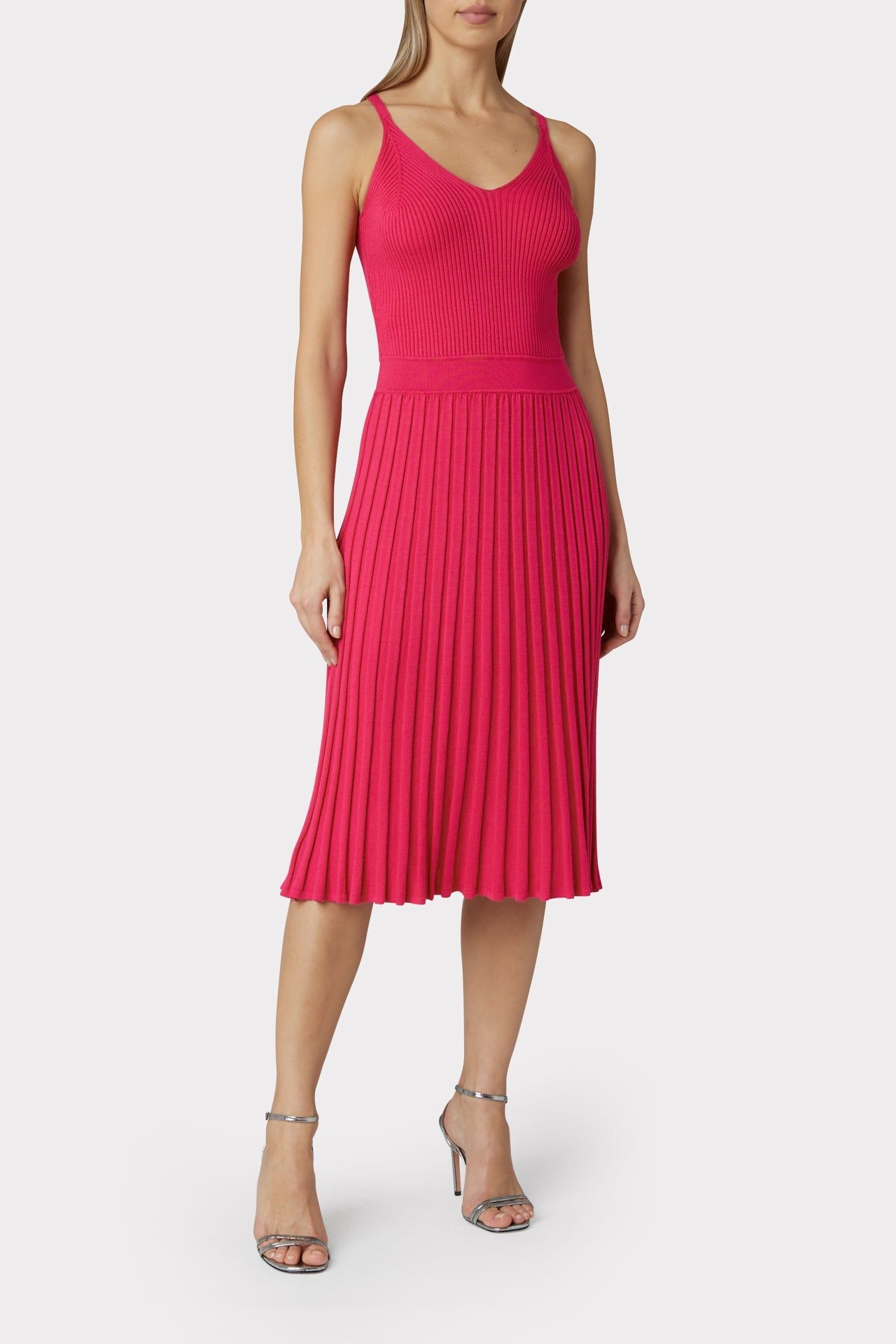 Cami Top Pleated Midi Dress sold by Milly product image thumbnail 2